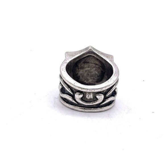 Stigma Oxidized Cross Shield Ring Silver Tone Size 9 - Picture 4 of 6